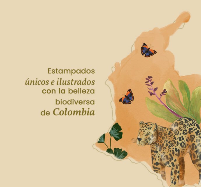 Prendas con ilustraciones colombianas con biodiversidad