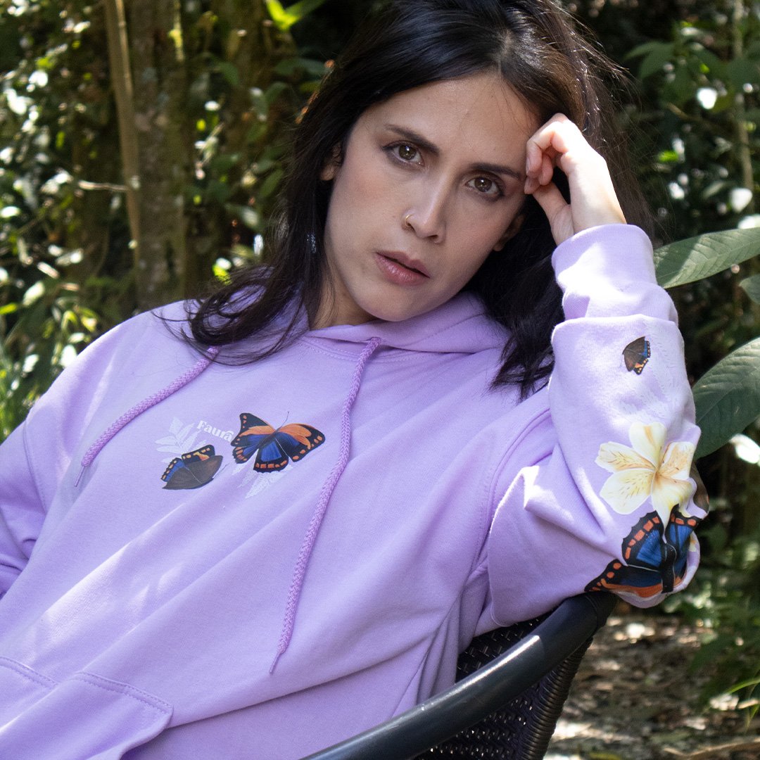 buzo de mariposas de Colombia color lina