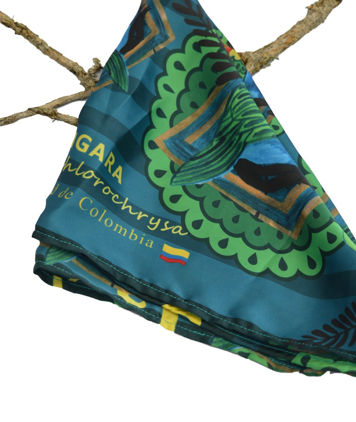 Panoleta-Tangara3.jpg Pañoleta colorida tangara multicolor ave en Colombia doblada